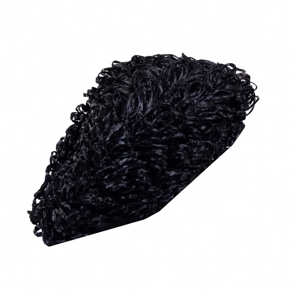 Vintage Black Beret 50โs 1950โs Seagrass Pinup - Picture 2 of 3